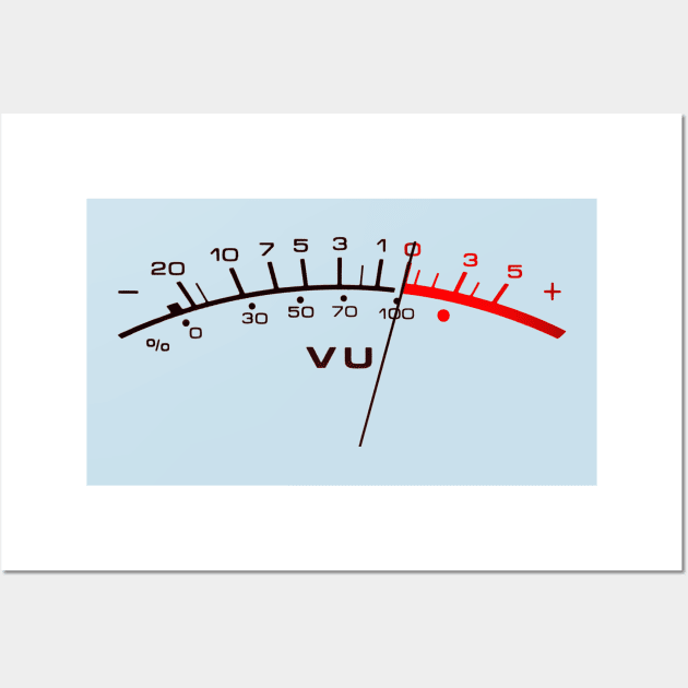 Volume VU Meter Vintage Audio Engineer Recording Studio Wall Art by UltraPod